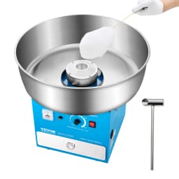 SucceBuy Electric Cotton Candy Machine Commercial Candy Floss Maker with 20.5 in Stainless Steel Bowl Sugar Scoop and Drawer