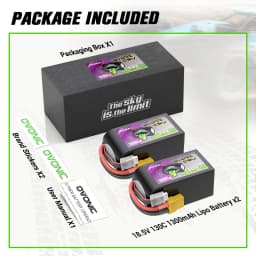 Ovonic 130C 5S 1300mah Lipo Battery 18.5V with XT60 Plug for 5 to 6 inch FPV Racing Freestyle Long-Range Drone Brushless FPV(2P