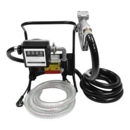 550W Electric Meter Pump Oil Transfer Pump Electric Self-Priming Fuel Oil Auto Refueling Automatic Diesel Transfer Pump Black