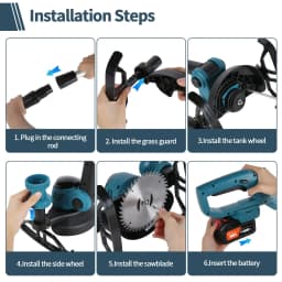 6inch Electric Cordless Lawn Mower Household Hand-Held Lawn And Garden Mower Trimmer Pruning Cutting Garden Power Tool