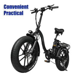 Cmacewheel Y20 750W 48V Mountain Electric Bicycle BIKE 20" Fat Tyres 18AH Battery Men's E-Mountain Ebike Electric Bicycle