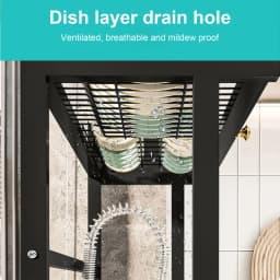 Over Sink Dish Drying Rack with Cover 2-Tier Large Capacity Adjustable Drainer Shelf for Kitchen Storage Plates Bowls Utensils