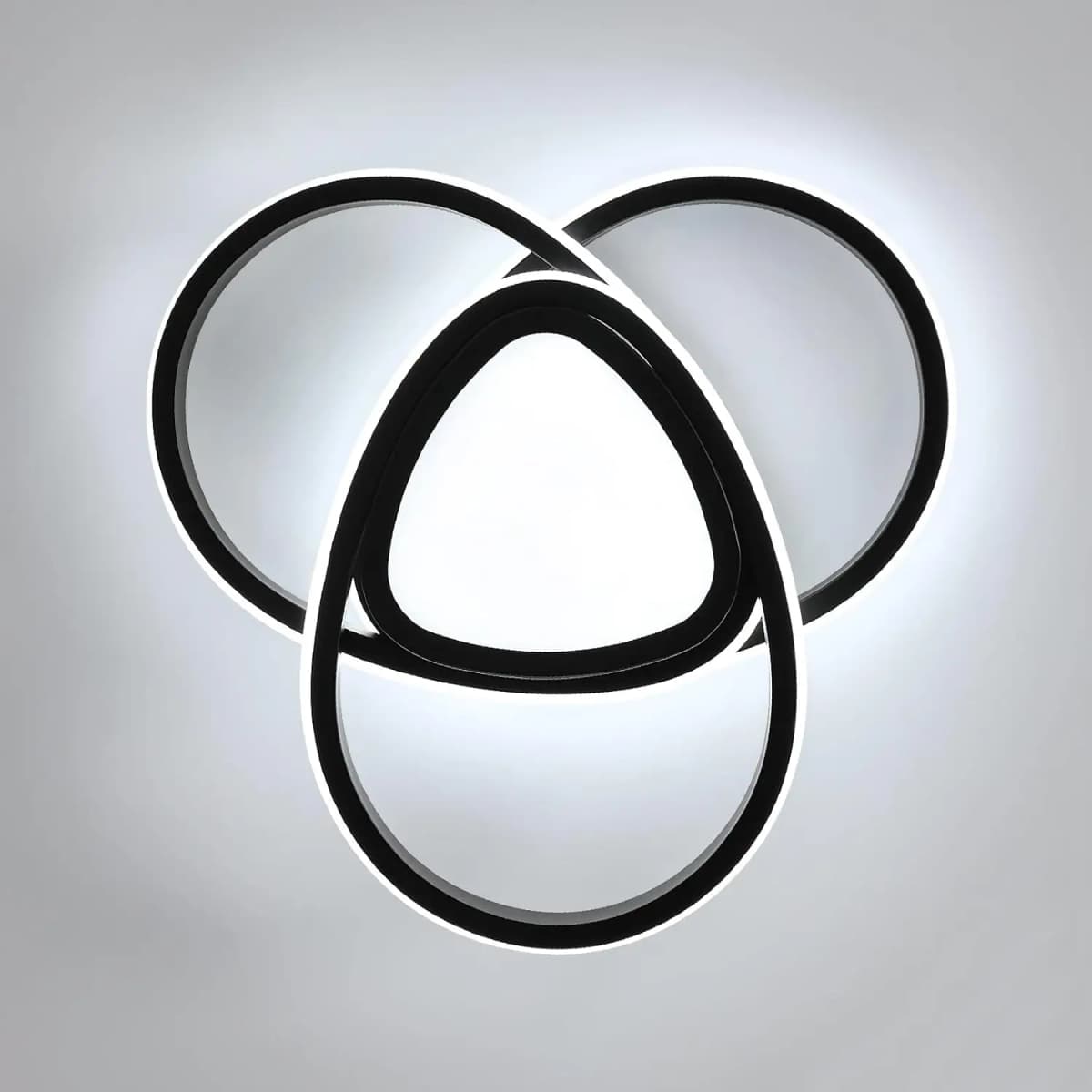 Black 30W Ceiling Light , 6500K Cool White LED Ceiling Lamp for Balcony, Hallway, Bedroom, Living Room and Dining Room