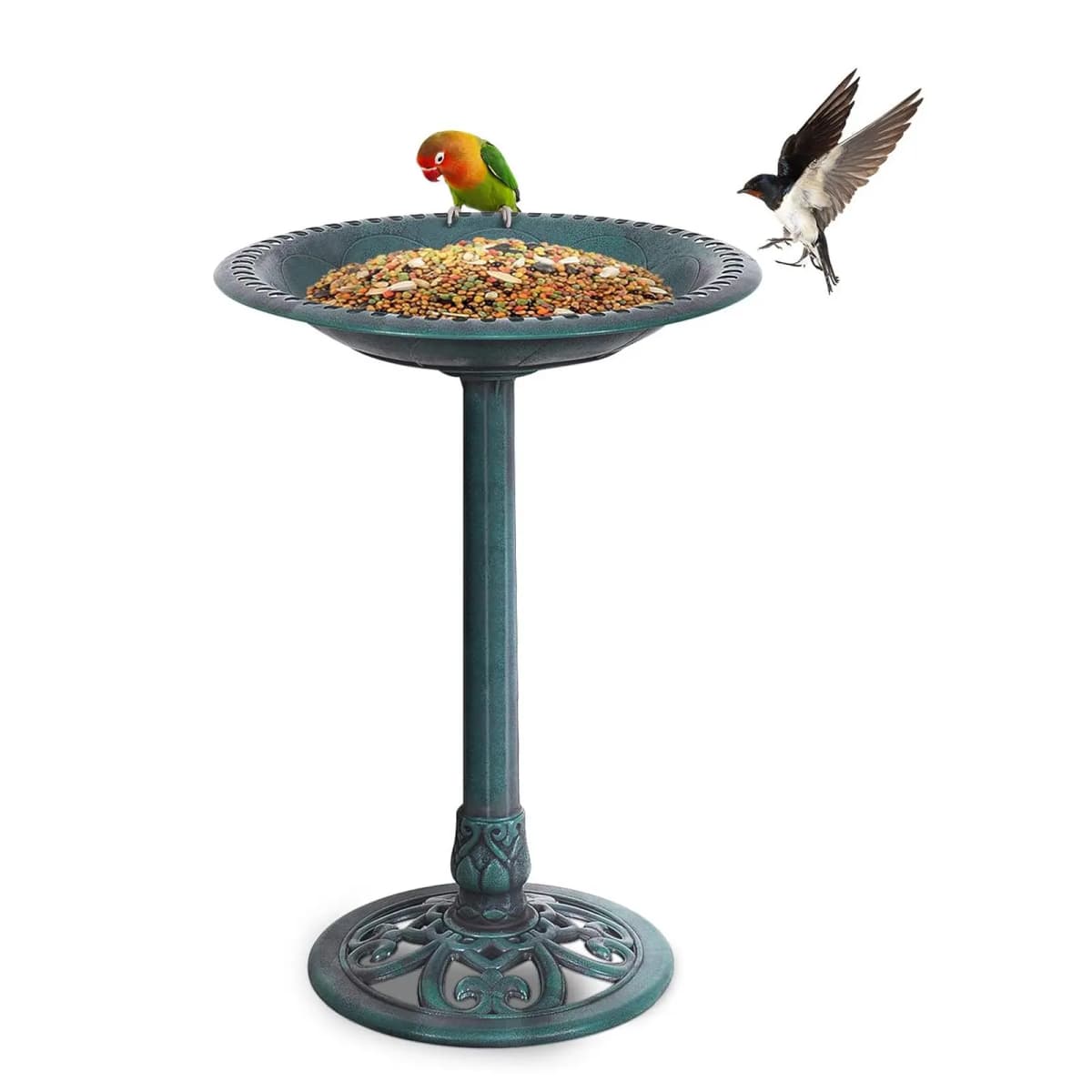 Standing Bird Bath, Retro Bird Feeder,Feeding Station Bird Feeder for Wild Birds,for Bird Bath,Feeding Area,51x72cm