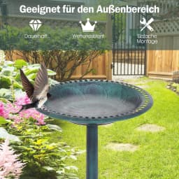 Standing Bird Bath, Retro Bird Feeder,Feeding Station Bird Feeder for Wild Birds,for Bird Bath,Feeding Area,51x72cm