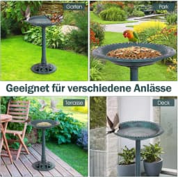 Standing Bird Bath, Retro Bird Feeder,Feeding Station Bird Feeder for Wild Birds,for Bird Bath,Feeding Area,51x72cm