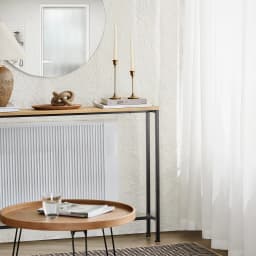 SoBuy FSB19-L-E Vintage Consoles table Metal Hallway table Deco table Sideboard side table table BHT Approx 120x81x20cm Natural & Black
