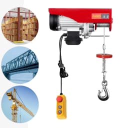 220V Electric Winch 1300W 800 kg Electric Chain Hoist Pulley Motor Winch Electric Pulley Crane Lift Cable Hoist