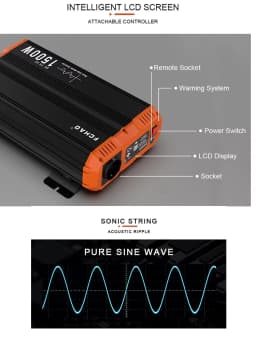 3000W Pure Sine Wave Power Inverter with Remote Control | Dc 12V to Ac 220V/230V 50Hz | 1500W Continuous | For Home, Car, Rv, Office