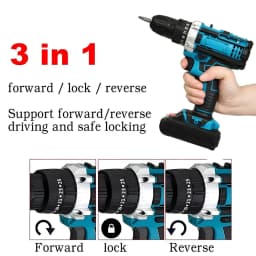 25+3 Torque Setting Electric Impact Screwdriver Set 2 Gear Speed Multifunctional Cordless Electrical Drill Tool With 2Batteries