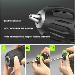 25+3 Torque Setting Electric Impact Screwdriver Set 2 Gear Speed Multifunctional Cordless Electrical Drill Tool With 2Batteries