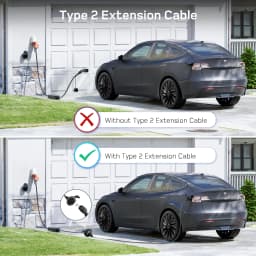 dé Type 2 Extension Cable 7kW 32A for Wallbox Charging Station Compatible with All Type 2 Charging Plugs 5m 10m 15m Cable Black