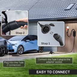 dé Type 2 Extension Cable 7kW 32A for Wallbox Charging Station Compatible with All Type 2 Charging Plugs 5m 10m 15m Cable Black