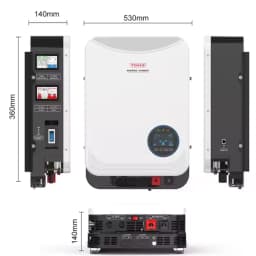 FCHAO Combined protective 4200W 24VDC 230VAC Off Grid Hybrid Pure Sine Wave invert MPPT Solar Controller 100A Charging run
