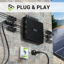 2000W Micro Inverter with 4 Mppt, Wi-Fi, Ip67 for 280W-650W Solar Modules – 96% Efficiency, for Home & Balcony Use, 5m Ac Cable