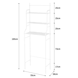 3-Tier Over the Toilet Storage, Space Saver Metal Bathroom Shelves, Freestanding Over the Toilet Storage Shelf