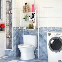 3-Tier Over the Toilet Storage, Space Saver Metal Bathroom Shelves, Freestanding Over the Toilet Storage Shelf