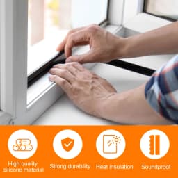 Weather Door Seal Strip, V-type 50m Soundproof Heavy Duty Door Weather Stripping