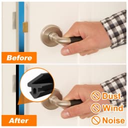 Weather Door Seal Strip, V-type 50m Soundproof Heavy Duty Door Weather Stripping