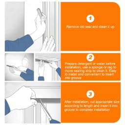 Weather Door Seal Strip, V-type 50m Soundproof Heavy Duty Door Weather Stripping