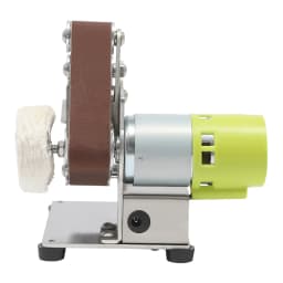 Mini Belt Sander, 150W 10000rpm 7-Gear Speed, 45° Adjustable Table 10pcs 0.98*13in Belts, for Metal Wood Polishing