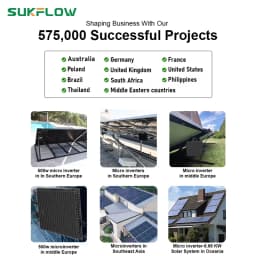 SUKFLOW Micro Inverter 800W, Inverter Solare Con Wi-Fi E Bluetooth, Impermeabile IP67, Cavo CA 5m per Impianti Da Balcone