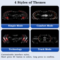 AUTOTOP 12.3"1920*720P LCD Digital Dash Aftermarket Digital Gauge Cluster For X3 F25/X4 F26 X5 F15/X6 F16 NBT EVO Without HUD