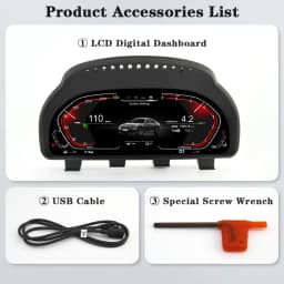 AUTOTOP 12.3"1920*720P LCD Digital Dash Aftermarket Digital Gauge Cluster For X3 F25/X4 F26 X5 F15/X6 F16 NBT EVO Without HUD