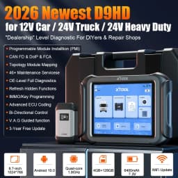 XTOOL D9HD Truck Diagnostic Tool Full System With Intelligent Topology Key Programmer 46 Service For 12V 24V Automotive Scanner