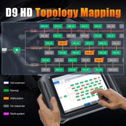 XTOOL D9HD Truck Diagnostic Tool Full System With Intelligent Topology Key Programmer 46 Service For 12V 24V Automotive Scanner