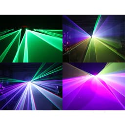 Fan-Shaped Six-Hole Laser Light RGB Full-Color Laser Scanning Projector DMX512 Stage Effect DJ Disco Dance Floor Bar Party Light