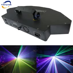 Fan-Shaped Six-Hole Laser Light RGB Full-Color Laser Scanning Projector DMX512 Stage Effect DJ Disco Dance Floor Bar Party Light