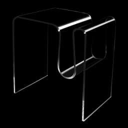 Acrylic Side Table M-Shaped Side Table Clear Bedside Table For the Living Room Bedroom Office Max Load Capacity 20kg 45*30*45cm