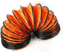 Ventilation hose, PVC, air hose, hot air hose, hot air hose, construction ventilation hose, expandable hose, 5 m, for fan