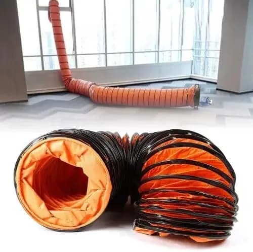 Ventilation hose, PVC, air hose, hot air hose, hot air hose, construction ventilation hose, expandable hose, 5 m, for fan