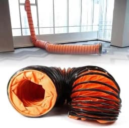 Ventilation hose, PVC, air hose, hot air hose, hot air hose, construction ventilation hose, expandable hose, 5 m, for fan