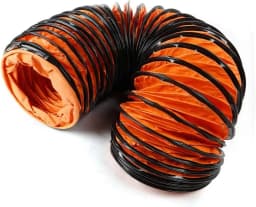 Ventilation hose, PVC, air hose, hot air hose, hot air hose, construction ventilation hose, expandable hose, 5 m, for fan