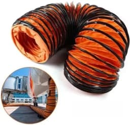 Ventilation hose, PVC, air hose, hot air hose, hot air hose, construction ventilation hose, expandable hose, 5 m, for fan
