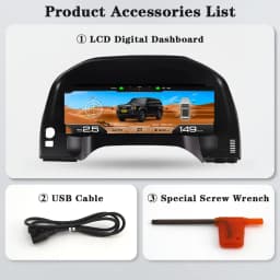AUTOTOP 12.3" 1920*720 Digital Gauge Instrument Panel for Toyota Prado 2018-2022 Speedometer Cluster Linux LCD Dashboard