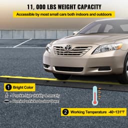 SucceBuy 2 Channel Cable Protector Ramp Wire Cable Cover Cord Guard Rubber + PVC 11000LBS Speed Bump Parking Driveway Traffic