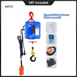 1100lbs 3-in-1 Electric Hoist Winch Manual/Wired/Wireless 22.9ft Lifting Heigh Overload Protection Portable Power Crane
