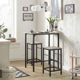 Sobuy Ogt10 Bar Table Set 3-Piece Bistro Table with 2 Chairs Dining Table Seating Group