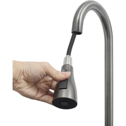 BYMAOCAR Stainless Steel Sink, Kitchen Sink with Extendable Tap, Household Sink Set, Stainless Steel Waterfall Sink 68x45 x21 cm