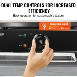 SucceBuy 16inch Electric Crepe Maker Double Head Commercial Crepe Machine 3400W Flat Plate Crepe Griddle Nonstick Pancake Stove