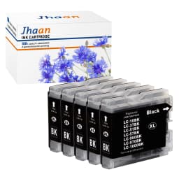 Jhaan LC970 LC1000 Cartridges Compatible with Brother DCP-135C 150C 153C 157C 130C 330C 350 C 357C 540CN 560CN 680CN 750CW 770CW