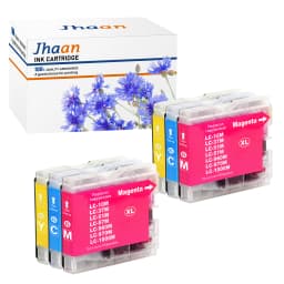 Jhaan LC970 LC1000 Cartridges Compatible with Brother DCP-135C 150C 153C 157C 130C 330C 350 C 357C 540CN 560CN 680CN 750CW 770CW