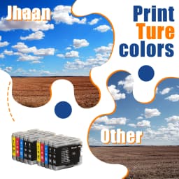 Jhaan LC970 LC1000 Cartridges Compatible with Brother DCP-135C 150C 153C 157C 130C 330C 350 C 357C 540CN 560CN 680CN 750CW 770CW