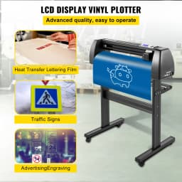 SucceBuy Vinyl Cutter Machine 34in / 870mm LED Plotter Printer Precise Manual Positioning Softwares Support MAC Windows Systems