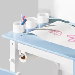 SoBuy KMB60 2 PCs kids table and chair set with stickers DIY kids desk with 3 pen holders