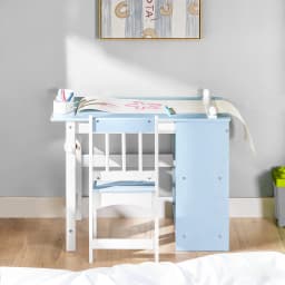 SoBuy KMB60 2 PCs kids table and chair set with stickers DIY kids desk with 3 pen holders